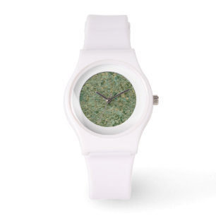 Stijlvolle geologie groene rots textuur horloge