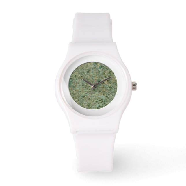 Stijlvolle geologie groene rots textuur horloge (Voorkant)