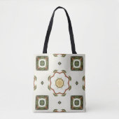 Stijlvolle geometrisch over het gehele patroon tote bag (Voorkant)