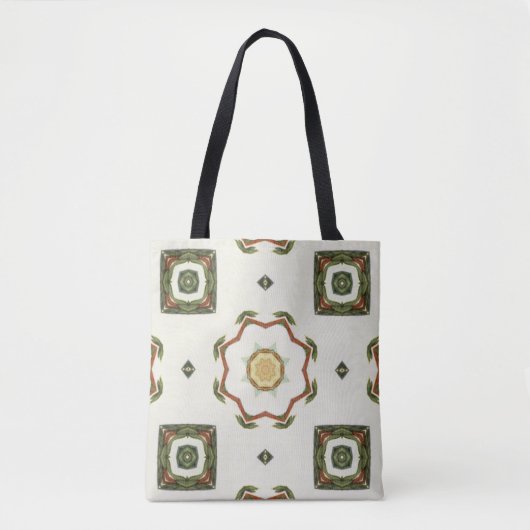 Stijlvolle geometrisch over het gehele patroon tote bag (Voorkant)