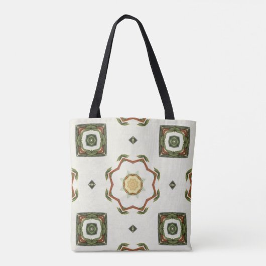 Stijlvolle geometrisch over het gehele patroon tote bag (Achterkant)
