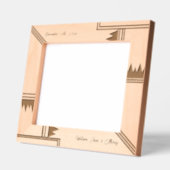 Stijlvolle Geometrische Aangepaste Naam Houten Las Gegraveerde Lijstjes (Links)