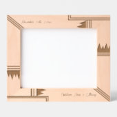 Stijlvolle Geometrische Aangepaste Naam Houten Las Gegraveerde Lijstjes (Voorkant)