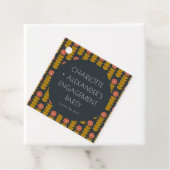 Stijlvolle geometrische bloemen aangepast engageme bedankjes labels (In situ)