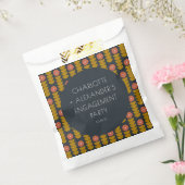Stijlvolle geometrische bloemen aangepast engageme bedankzakje (Gezegeld)