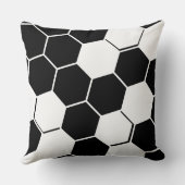 Stijlvolle geometrische hexagon wit en zwart kussen (Achterkant)