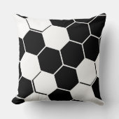 Stijlvolle geometrische hexagon wit en zwart kussen (Voorkant)
