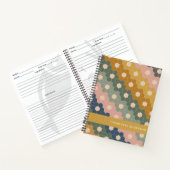 Stijlvolle geometrische hexagons, gepersonaliseer notitieboek (Binnen)