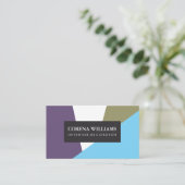 Stijlvolle geometrische kleurklokken visitekaartje (Staand voorkant)