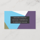 Stijlvolle geometrische kleurklokken visitekaartje (Achterkant)