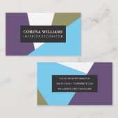 Stijlvolle geometrische kleurklokken visitekaartje (Voorkant / Achterkant)