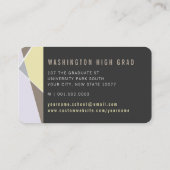 Stijlvolle geometrische lijnen mod Afstuderen foto Contactkaartje (Achterkant)