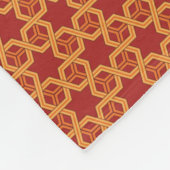 Stijlvolle geometrische versiering fleece deken (Hoek)