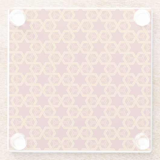 Stijlvolle geometrische versiering glazen onderzetter (Achterkant)