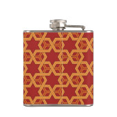 Stijlvolle geometrische versiering heupfles (Achterkant)