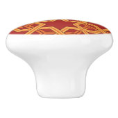 Stijlvolle geometrische versiering keramische knop (Zijkant)