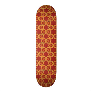 Stijlvolle geometrische versiering skateboard