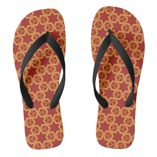 Stijlvolle geometrische versiering teenslippers (Voetbed)