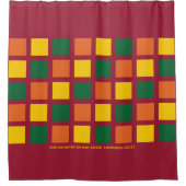 Stijlvolle geometrische vierkantjes douchegordijn (Voorkant)