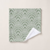 Stijlvolle geometrische wijze groene bogen bad handdoek (Wasdoekje)