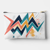 Stijlvolle geometrische zigzag accessoiretas etui (Achterkant)