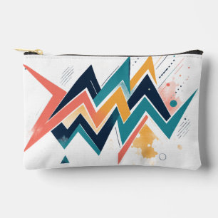 Stijlvolle geometrische zigzag accessoiretas etui