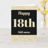 Stijlvolle gepersonaliseerde 18e verjaardag kaart (Gele Bloem)