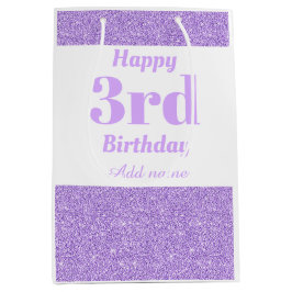Stijlvolle, gepersonaliseerde 3de verjaardagscadea medium cadeauzakje