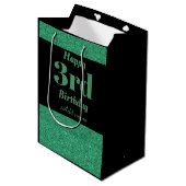 Stijlvolle, gepersonaliseerde 3de verjaardagscadea medium cadeauzakje (Voorkant Gekanteld)