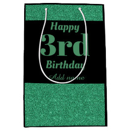 Stijlvolle, gepersonaliseerde 3de verjaardagscadea medium cadeauzakje