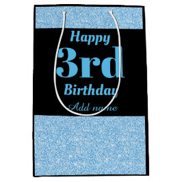 Stijlvolle, gepersonaliseerde 3de verjaardagscadea medium cadeauzakje