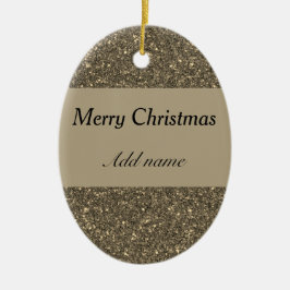 Stijlvolle gepersonaliseerde add naam kerst orname keramisch ornament