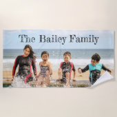 Stijlvolle gepersonaliseerde foto strandlaken (Voorkant)