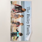 Stijlvolle gepersonaliseerde foto strandlaken (Voorkant)