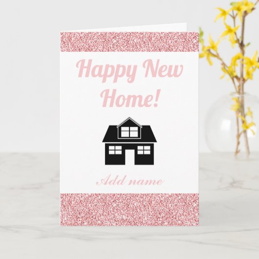 Stijlvolle, gepersonaliseerde, gelukkige nieuwe th kaart (Gele Bloem)