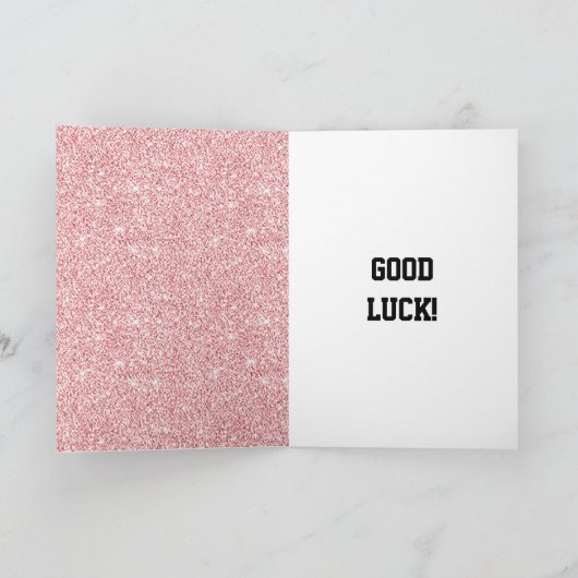 Stijlvolle gepersonaliseerde gelukskaart kaart (Binnen)