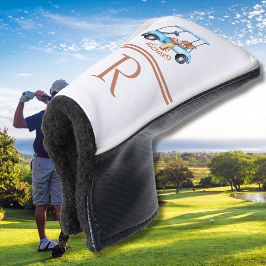 Stijlvolle gepersonaliseerde Golf Cart Monogram Na Golfheadcover
