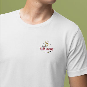 Stijlvolle gepersonaliseerde golfspeler Logo White T-shirt