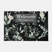 Stijlvolle gepersonaliseerde groene planten deurmat (Voorkant)