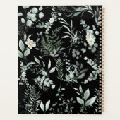 Stijlvolle gepersonaliseerde groene spiraal planner (Achterkant)