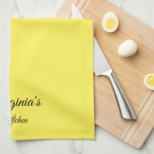 Stijlvolle, gepersonaliseerde keukenhanddoek (Quarter Fold)