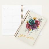 Stijlvolle Gepersonaliseerde Levendige Waterverf B Planner (Display)