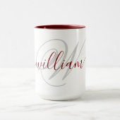 Stijlvolle gepersonaliseerde monogram met naam mok (Midden)