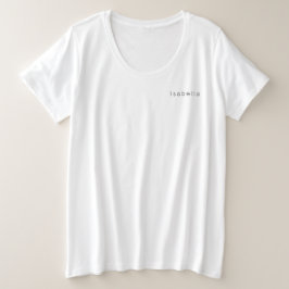 Stijlvolle, gepersonaliseerde naam Aangepast meisj Grote Maat T-shirt