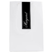Stijlvolle Gepersonaliseerde Naam Custom Medium Cadeauzakje (Voorkant)