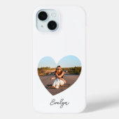 Stijlvolle gepersonaliseerde naam foto liefde hart Case-Mate iPhone case (Achterkant)