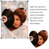 Stijlvolle gepersonaliseerde naam foto liefde hart t-shirt