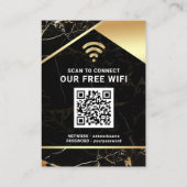 Stijlvolle gepersonaliseerde QR-code wifi-netwerkw Visitekaartje (Achterkant)