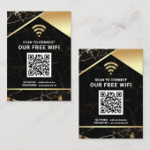 Stijlvolle gepersonaliseerde QR-code wifi-netwerkw Visitekaartje (Voorkant / Achterkant)