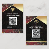 Stijlvolle gepersonaliseerde QR-code wifi-netwerkw Visitekaartje (Voorkant / Achterkant)